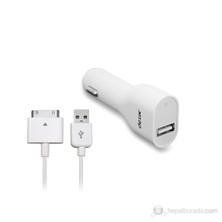 Dexim Dca212 Usb Araç Şarj Kiti Beyaz iPhone Uyumlu 4-4s / iPod / iPad