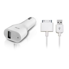 Dexim Dca212 Usb Araç Şarj Kiti Beyaz iPhone Uyumlu 4-4s / iPod / iPad