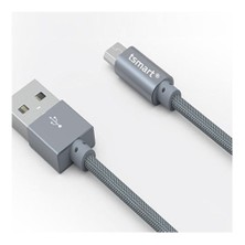 T&Smart  Android Cihazlar İçin Micro Usb Hızlı Şarj Kablosu Gri Ve Altın Renk