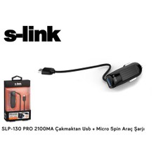 S-Link Slp-130 Pro 2100Ma Çakmaktan Usb + Micro 5Pin Araç Şarjı