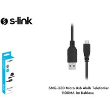 S-Link Smg-320 Micro Usb Akıllı Telefonlar 1100Ma 1M Kablosu