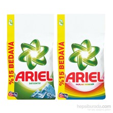Ariel Megamatik Temizlik Paketi (7 kg Dağ Esintisi + 7 kg Parlak Renkler Toz Çamaşır Deterjanı)