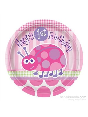 Balon First Birthday Ladybug Tabak 23 Cm