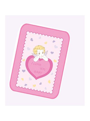 Merinos Bebek Vizon Battaniye Angel Pembe