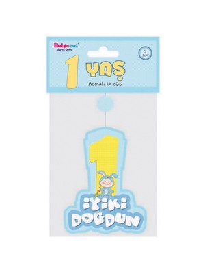 Event Party Store  Iyiki Doğdun Asmali Ip Süs 1 Yaş Mavi