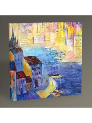 Tablo 360 Renkli Şehir Tablo 50X50