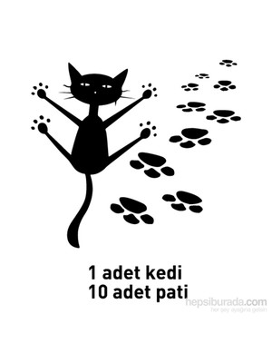 Artikel Kedi Kadife Duvar Sticker