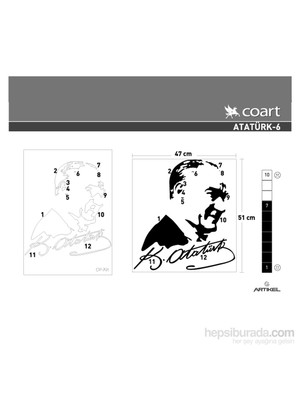 Artikel Atatürk-6 Kadife Duvar Sticker