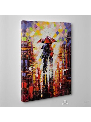 Tabloshop - Colorful Umbrellas Canvas Tablo - 75X50cm