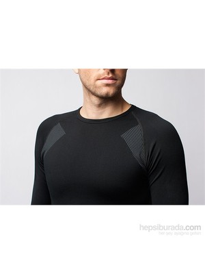 Thermoform Thermoform Erkek Termal Seamless Sweatshirt Siyah Erkek İç Giyim HZT14001