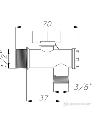 Alp Filtreli Ara Musluk Kumlu 1/2" - 3/8"