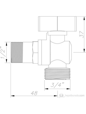 Som Küresel Çamaşır Musluğu 1/2" - 3/4"