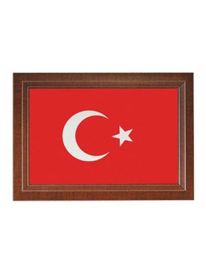 İnter Türk Bayrağı 20 x 30 Lamine Çerçeve