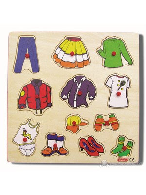 Ekoplay Giysiler Ahşap Yapboz (30 x 30 cm)