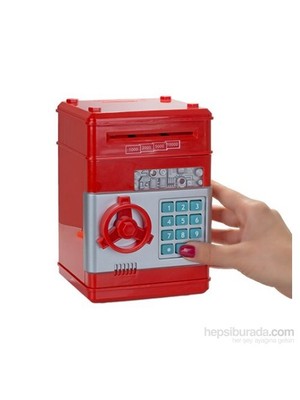 Şifreli Kırmızı Kasa Kumbara
