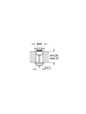 Grohe Lavabo Sifon Bas Aç Tapa Takımı - 65807000