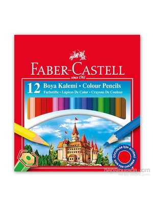Faber-Castell Karton Kutu Boya Kalemi 12 Renk Yarım Boy 5171116412