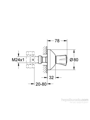 Grohe Costa L Ankastre Stop Valf - 19808001