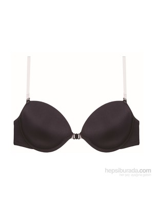 Kadın Siyah Sırtı Şeffaf Tak Çıkar Push Uplı Sütyen 2030