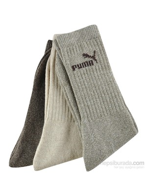 Puma Sport Outlets Chestnut Unisex 3 Renk Çorap (883296-09)