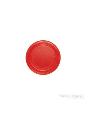 Roll-Up Plastik Tabak Kırmızı 22cm 25li