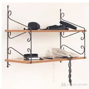 Seramoni Raf ve Kitaplık Seti 2 Raflı 200*720 Ceviz