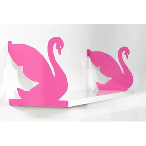 Kuğu Raf ve Kitaplık Seti 20X60 Pembe-P.Beyaz