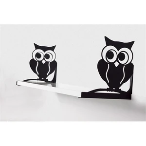 Baykuş Raf ve Kitaplık Seti 20X60 Siyah-P.Beyaz