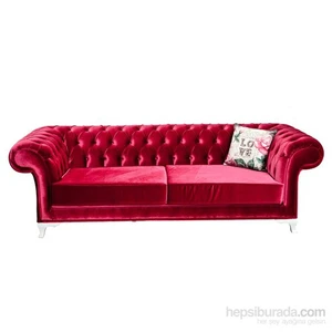 Nar Çiçeği Chesterfield Kırmızı