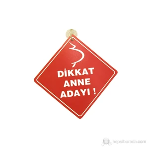 BabyJem Vakumlu Araba Cam Yazısı (Dikkat Anne Adayı) / Kırmızı