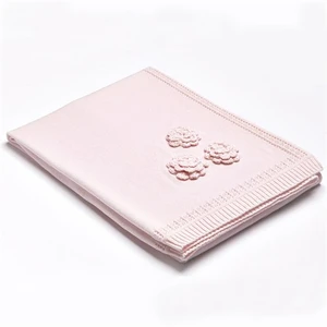 Aybi Baby Triko Battaniye Flowers Pink