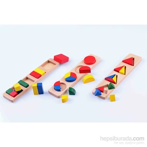 Learning Toys 3'lü Ahşap Blok Seti
