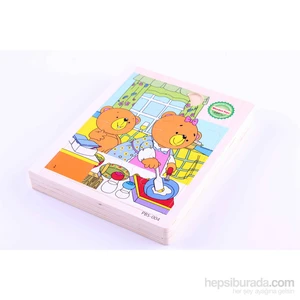 Learning Toys Learning Toys Ahşap 6 Sayfalı Bulmaca Kitabı