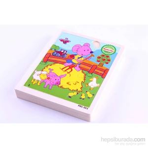 Learning Toys Learning Toys Ahşap 6 Sayfalı Bulmaca Kitabı