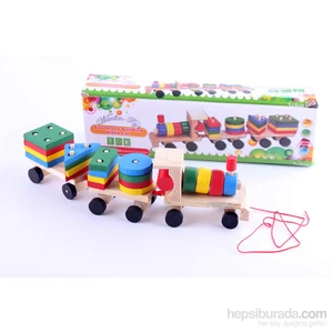 Wooden Toys Geometric Building Block Car