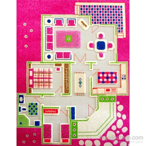 Evcilik Pembe Halı / 100x150 cm