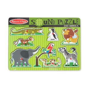 Melissa & Doug Ahşap Sesli Yapboz Hayvanat Bahçesi