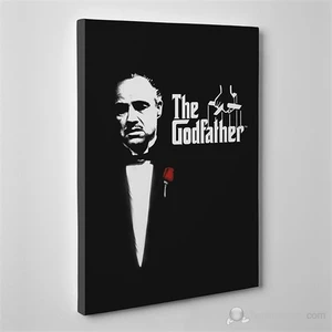 - Marlon Brando Godfather Canvas Tablo - 75X50cm