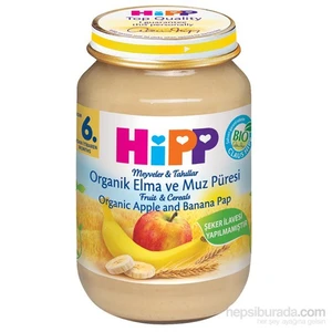 Organik Elma ve Muz Püreli Kavanoz Maması 190 gr - 6'lı