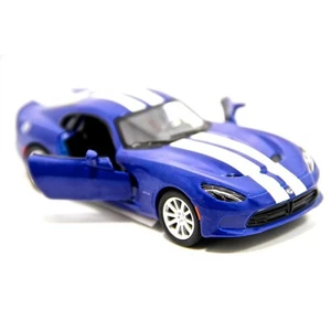 Mavi - 2013 Srt Viper Gts 1:36 Metal Çek Bırak Desenli Araba