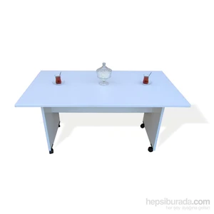 Tekerlekli Sehpa 120X70X60 Beyaz