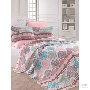 Enlora Home Doğal Pike Baskılı Tek Kişilik Andalucia Turkuaz