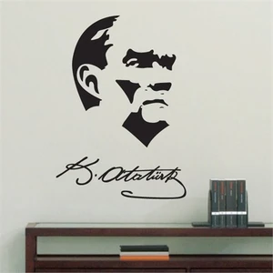 Atatürk İmza Duvar Sticker  ve 2 adet Priz Sticker