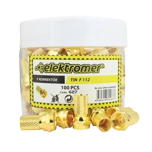 Rg6/U4 Gold F Konnektör 100 Lü Kutu