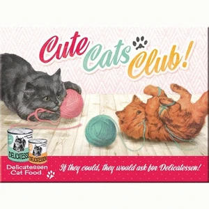 Nostalgic Art Cute Cats Club Magnet 6X8 Cm