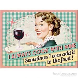 Cook With Wine Magnet