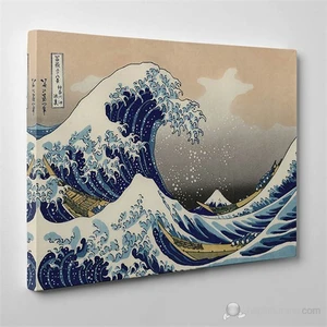 - Ando Hiroshihe - Wave Of Kanagawa Canvas Tablo - 75X50cm