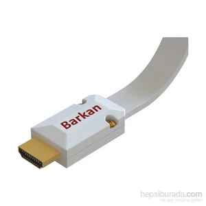 HD18P1 High Speed HDMI Cable w. Ethernet, HDMI A-plug - HDMI A-plug, 1,8m, Beyaz renkli, Flat