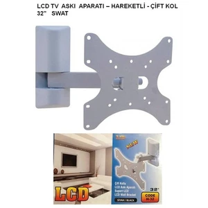 32'' Lcd Led Tv Çift Kol Hareketli Duvar Askı Aparatı