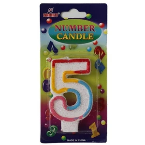 5 Rakamlı Numaralı Parti Mumu